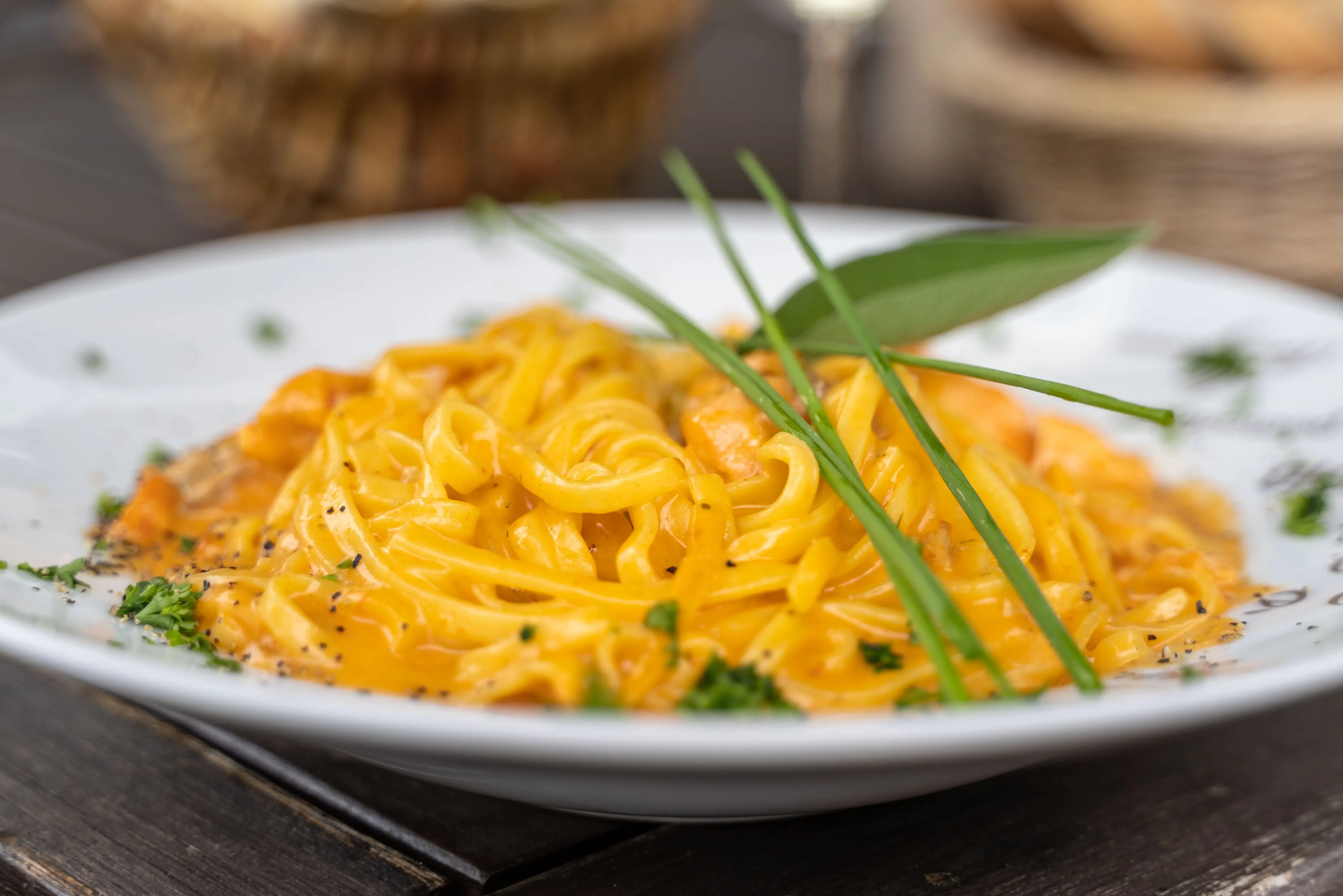 Nudeln mit Lachs